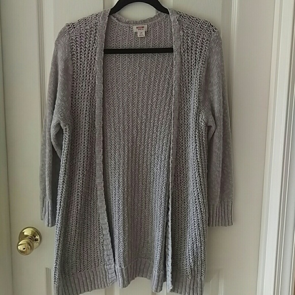 Mossimo Gray Knit Cardigan - Picture 1 of 4